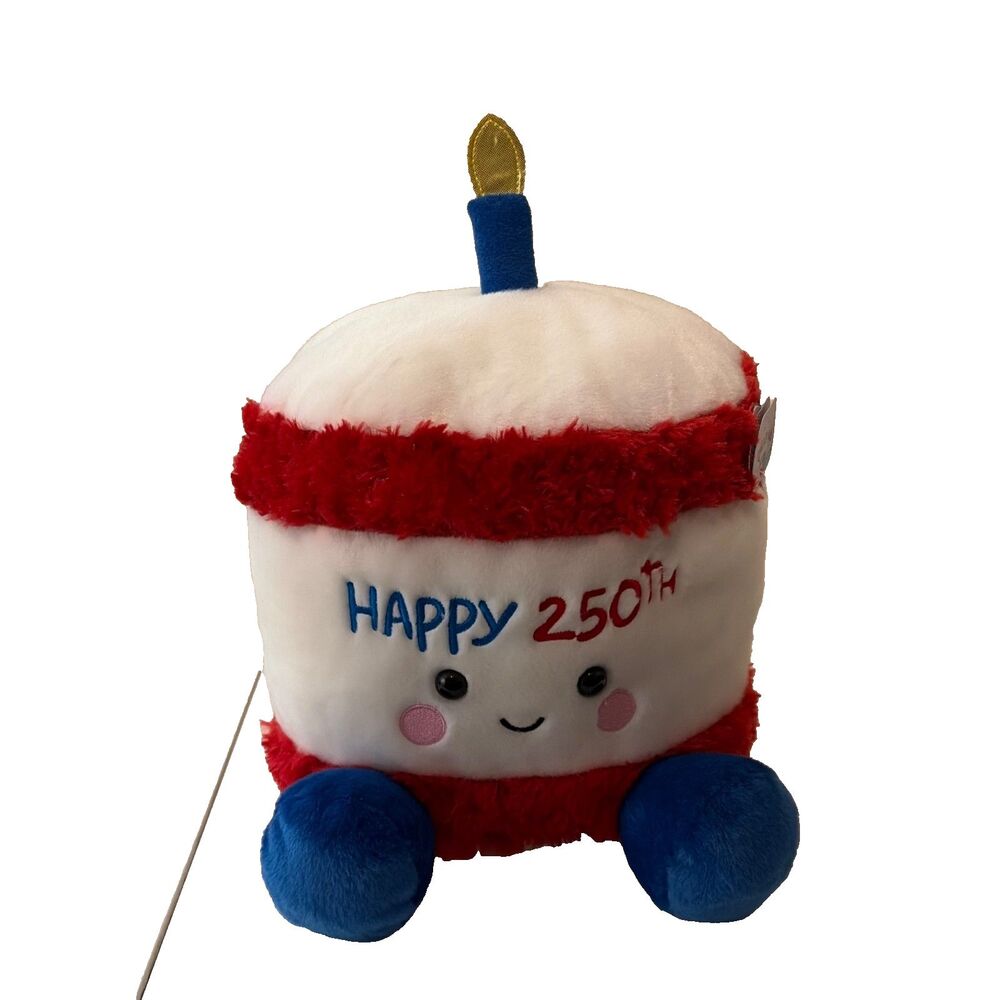 Aurora Palm Pals America 250th Birthday Cake Plush Stuffed Toy Large 12" NWT